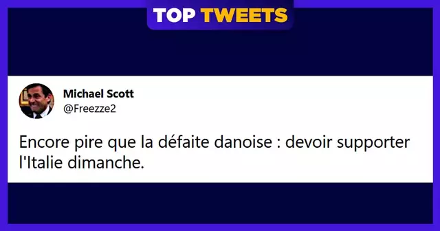 top tweet danemark angleterre