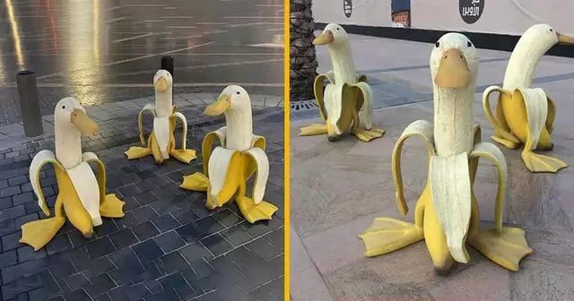 decoration-jardin-canard-banane