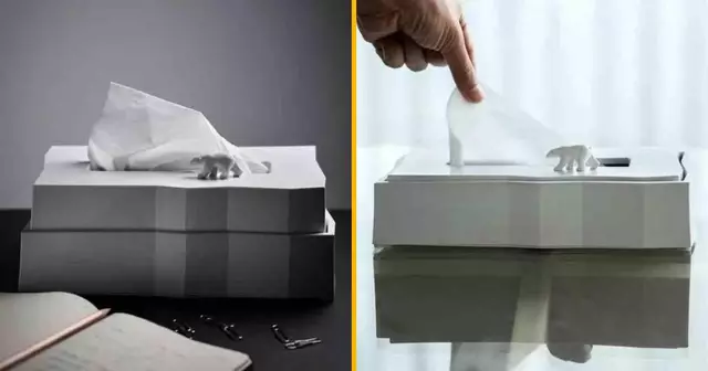 boite-mouchoir-banquise-ours-polaire