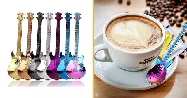 cuillere-a-cafe-en-acier-en-forme-de-guitare