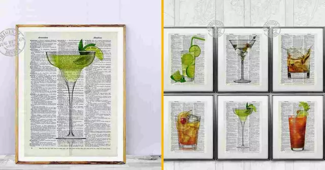 lot-6-posters-vintage-differents-cocktails