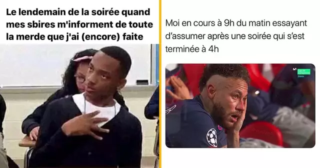 top memes lendemain soiree