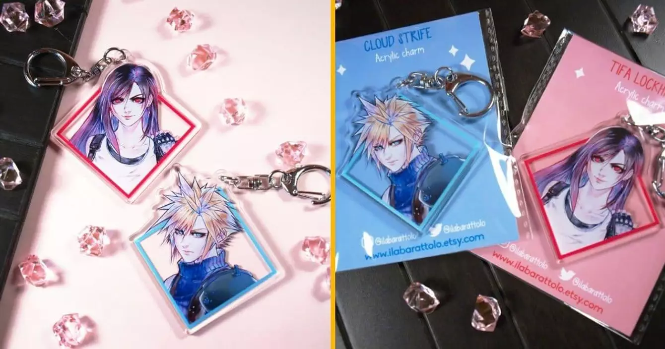 porte-cles-cloud-tifa-final-fantasy