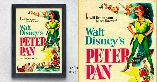 affiche-vintage-peter-pan-disney