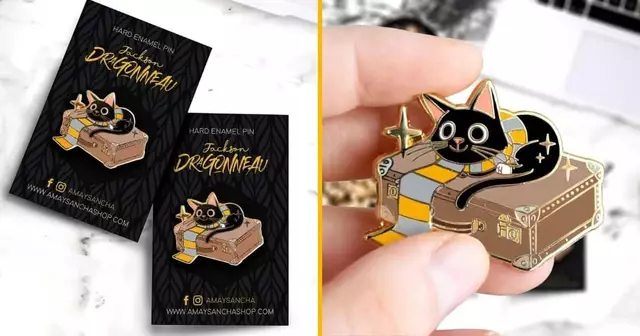 pins-chat-dormant-valise-norbert-dragonneau-poufsouffle