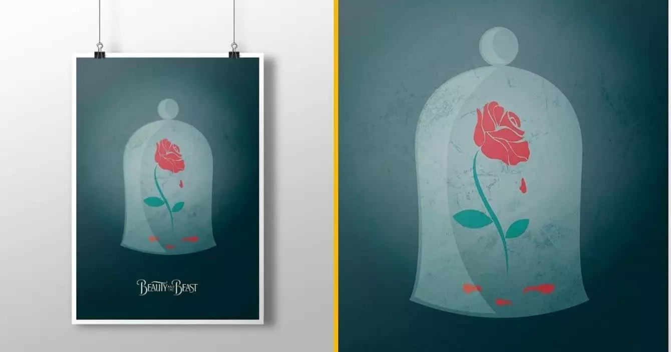 affiche-minimaliste-rose-belle-bete