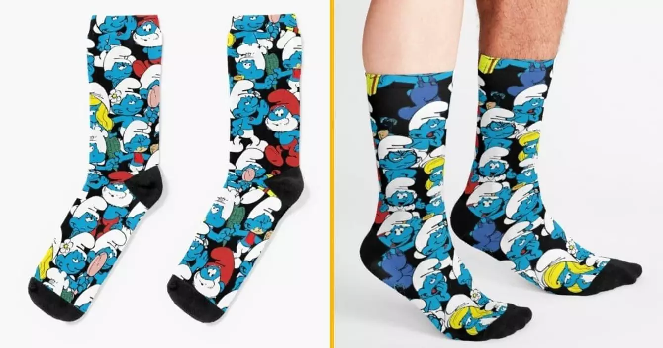 chaussettes-schtroumpfs