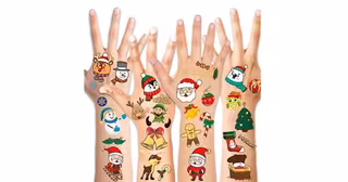 un-tatouage-ephemere-pere-noel