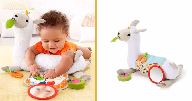 coussin-eveil-lama-jouets-amovibles