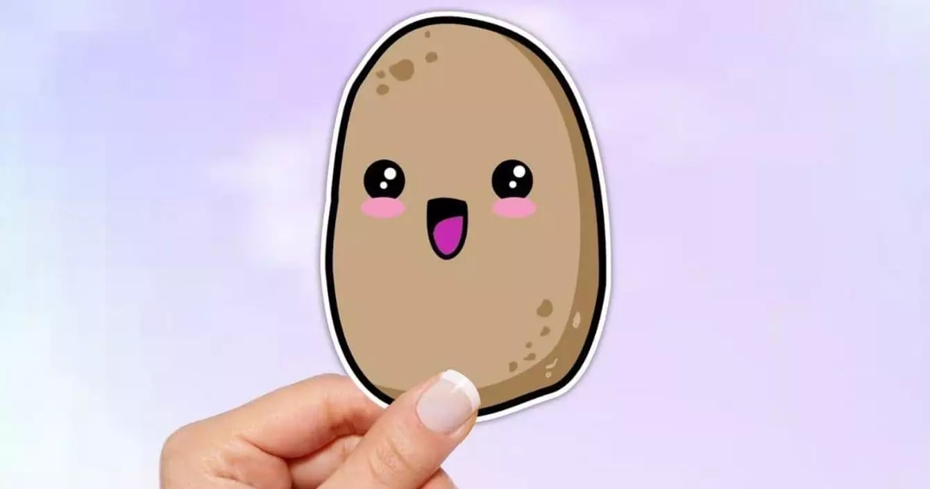 autocollant-pomme-terre-kawaii