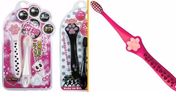 brosse-dents-forme-pattes-chat