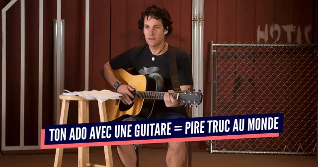 une ado guitare