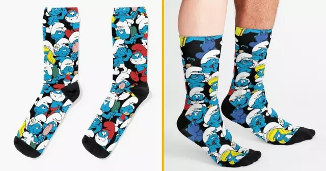 chaussettes-schtroumpfs