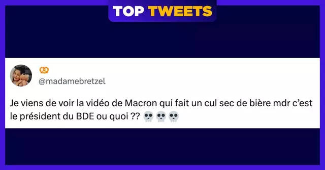 top tweets macron biere