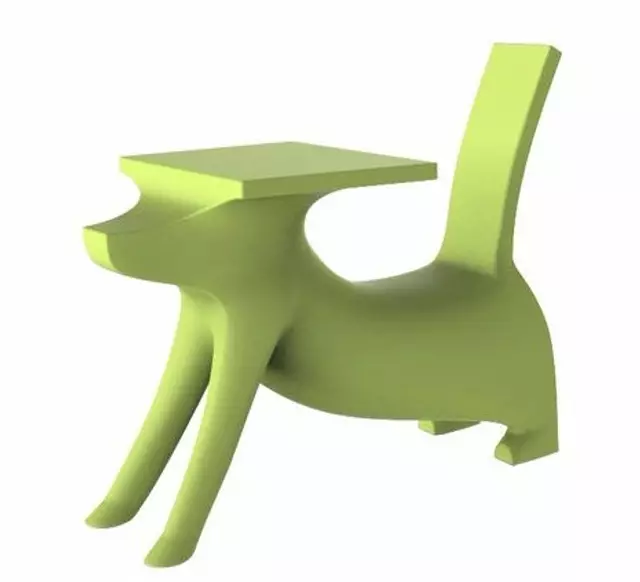 Bureau enfant Le Chien Savant - Assise intégrée Vert - Magis Collection Me Too