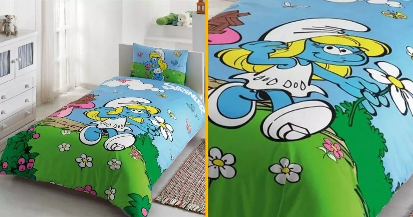 parure-lit-schtroumpfette