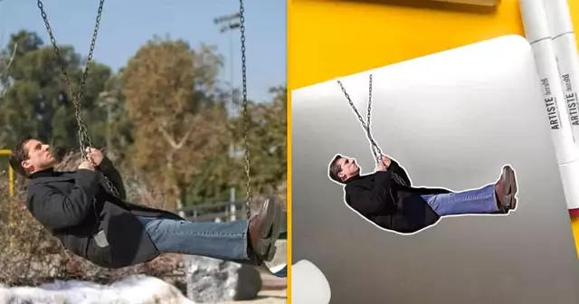 stickers-michael-scott-balancoire