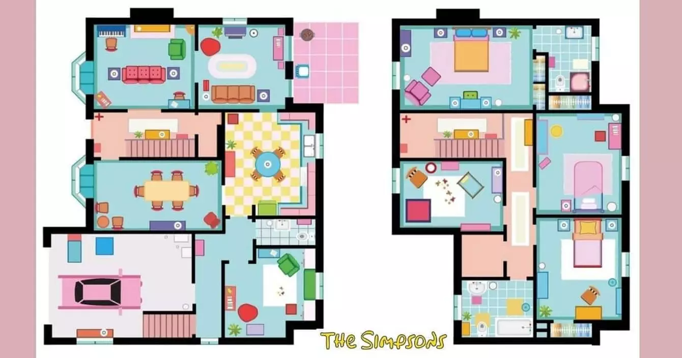 affiche-plan-maison-simpsons