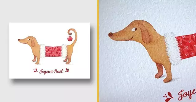 une-carte-avec-un-petit-teckel-qui-souhaite-un-joyeux-noel