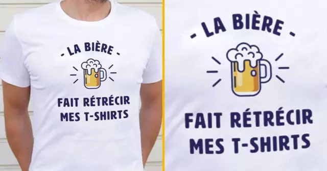 tshirt biere retrecir