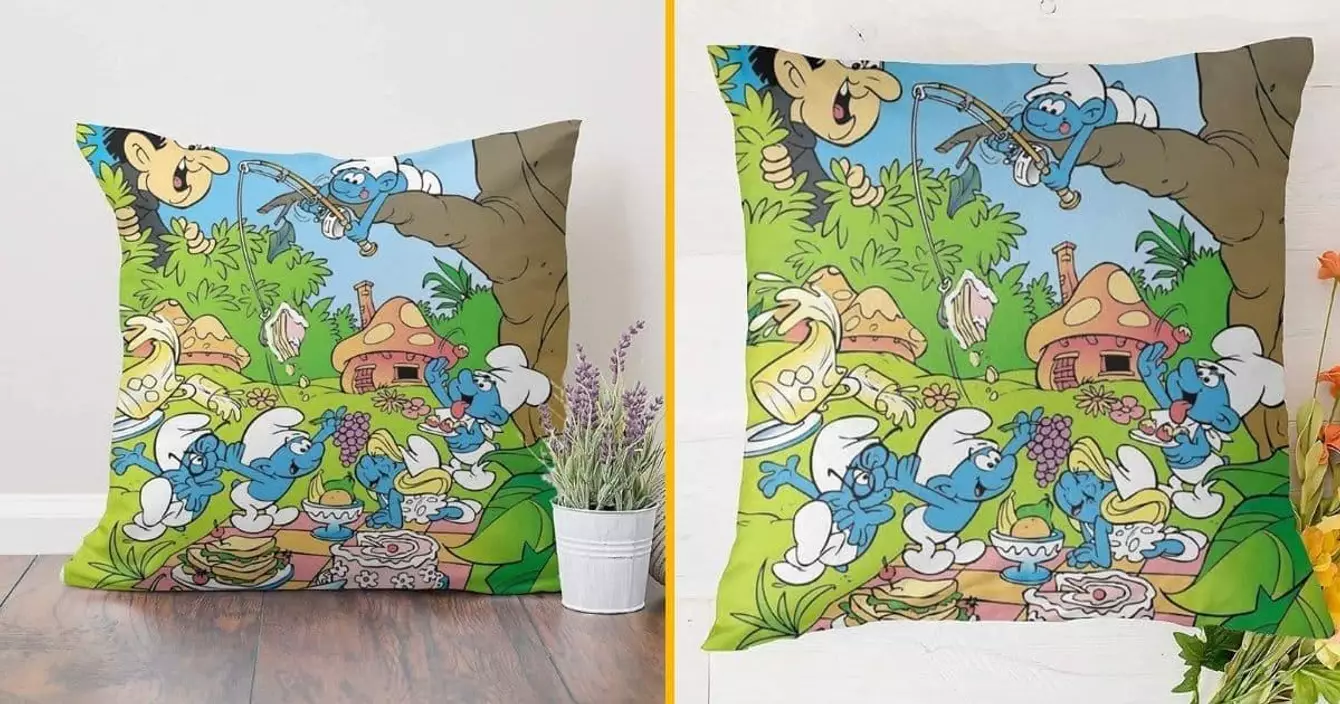 housse-coussin-schtroumpfs