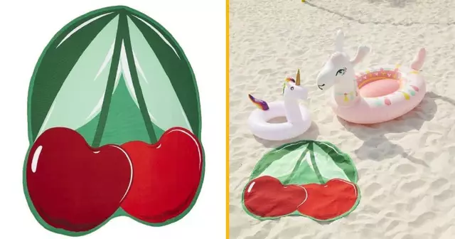 serviette-plage-cerises