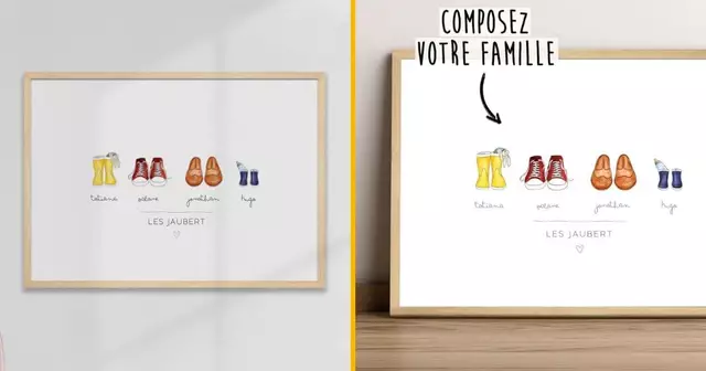 affiche-chaussures-famille-personnaliser